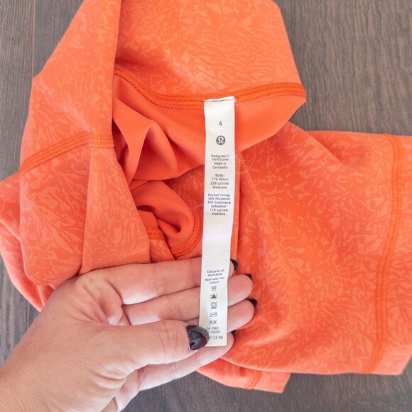 Lululemon Wunder Train High Rise Short 8" Limited Edition Crunch Warm Coral - Picture 4 of 6